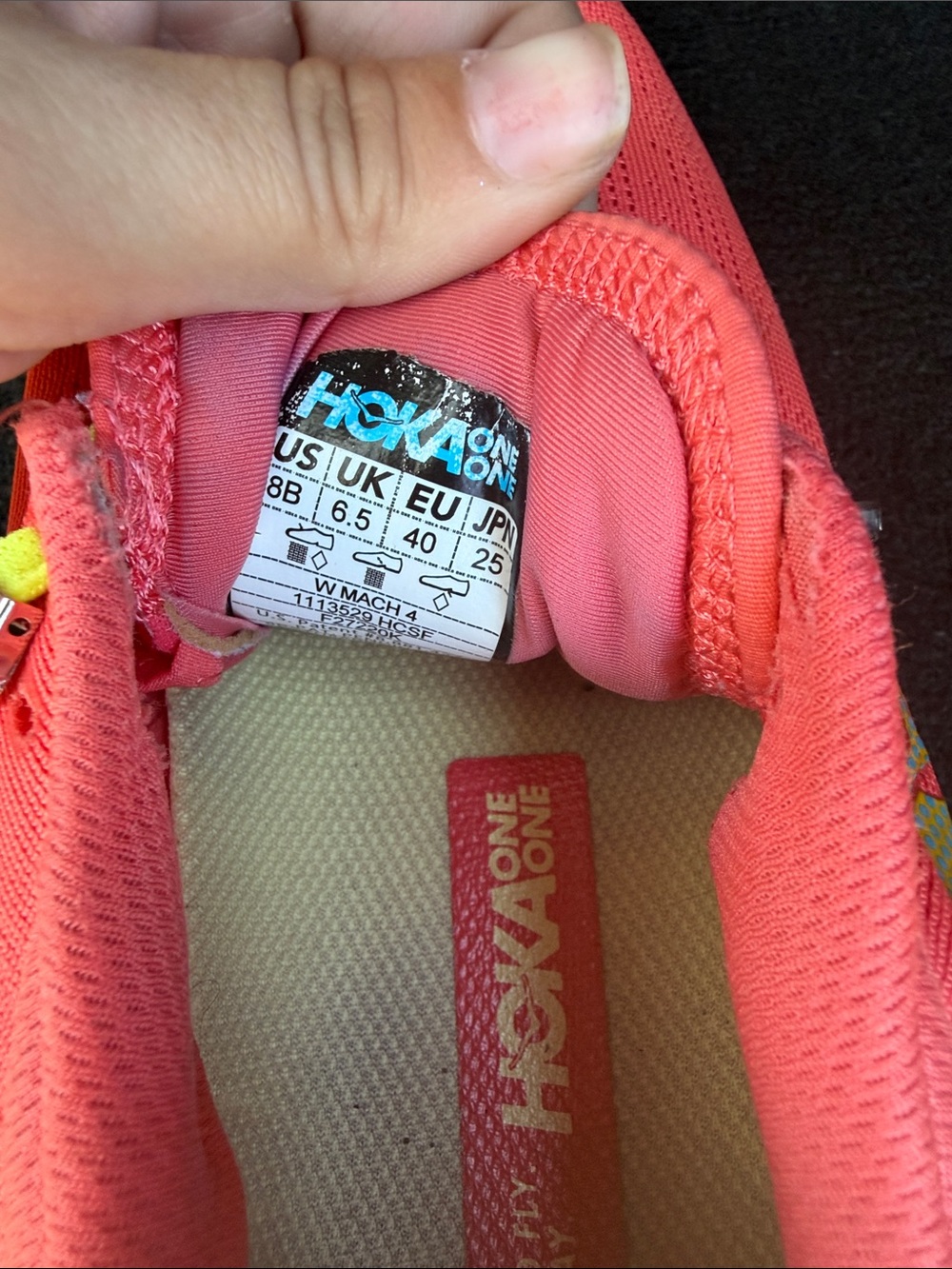Hoka One One Mach 4 Pro Fly Hot Coral Size 8B - Picture 10 of 10